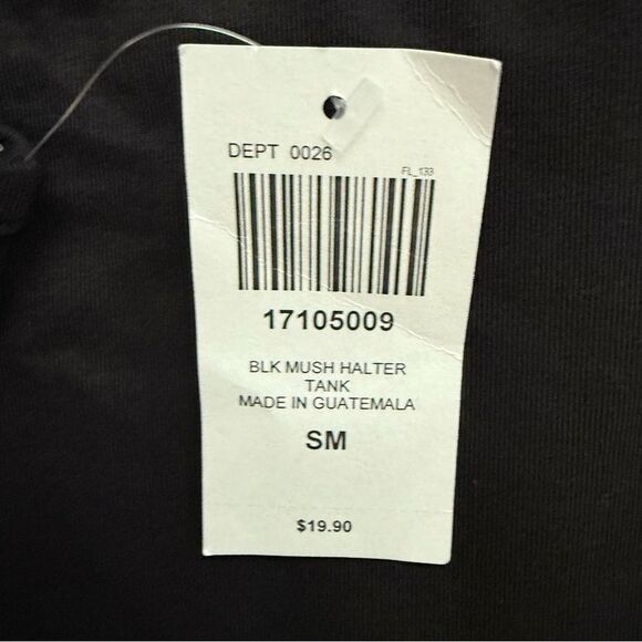 Hot Topic SM Black Mushroom Heart Halter Tank Top Cute & Trendy - Picture 3 of 4